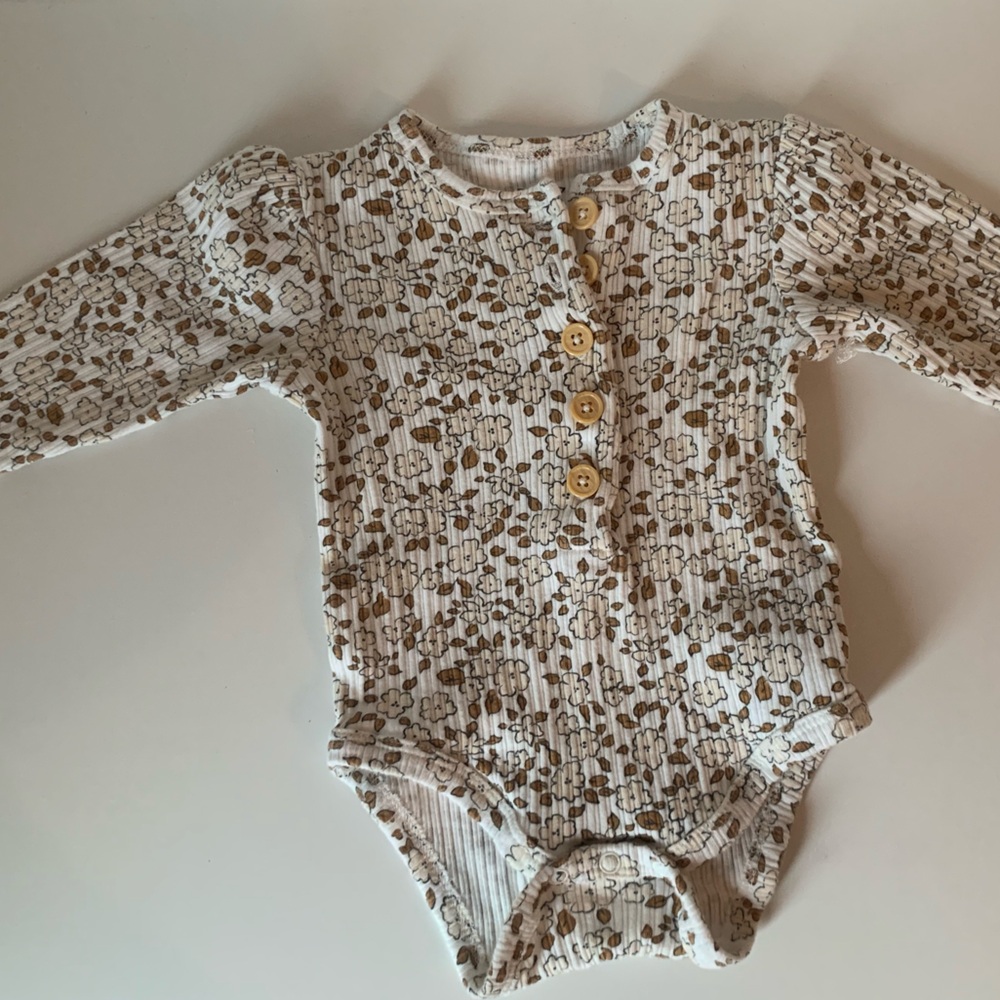 Rachel Zoe Cream and Brown Button Down Shirt
